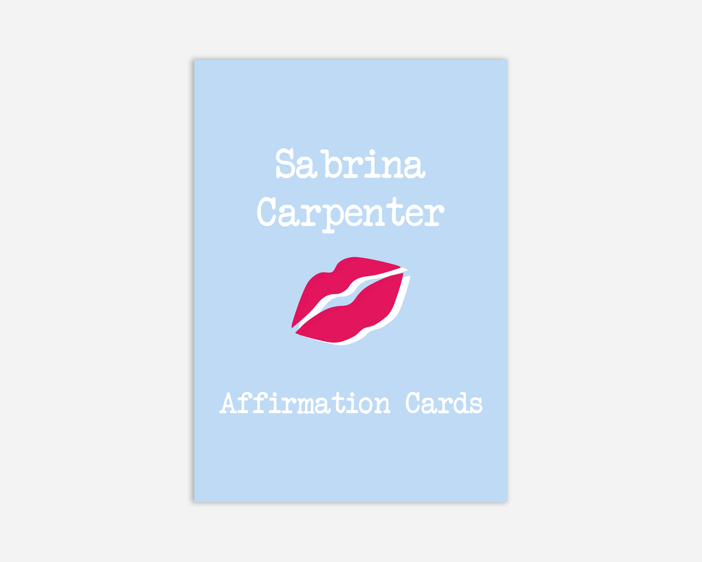 Sabrina Carpenter Affirmation Cards V1