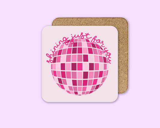 Shining Just For You - Discoball - Taylor Swift Coaster