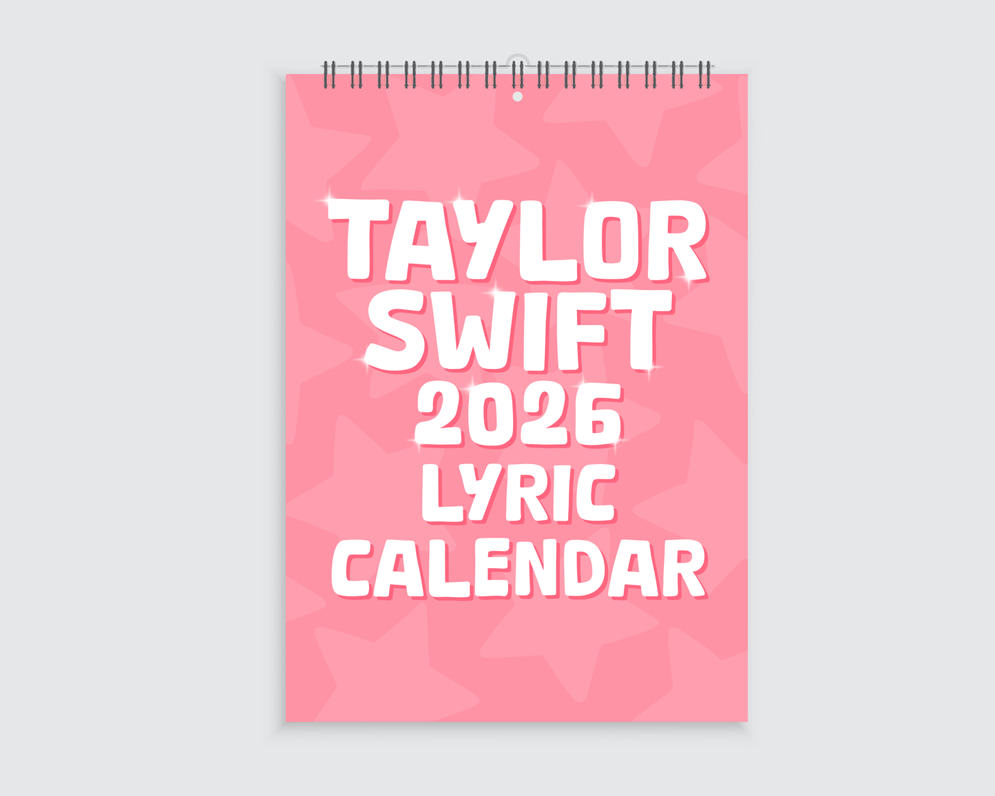 Taylor Swift 2026 Lyric Wall Calendar - A4