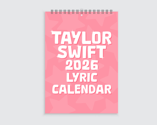 Taylor Swift 2026 Lyric Wall Calendar - A4