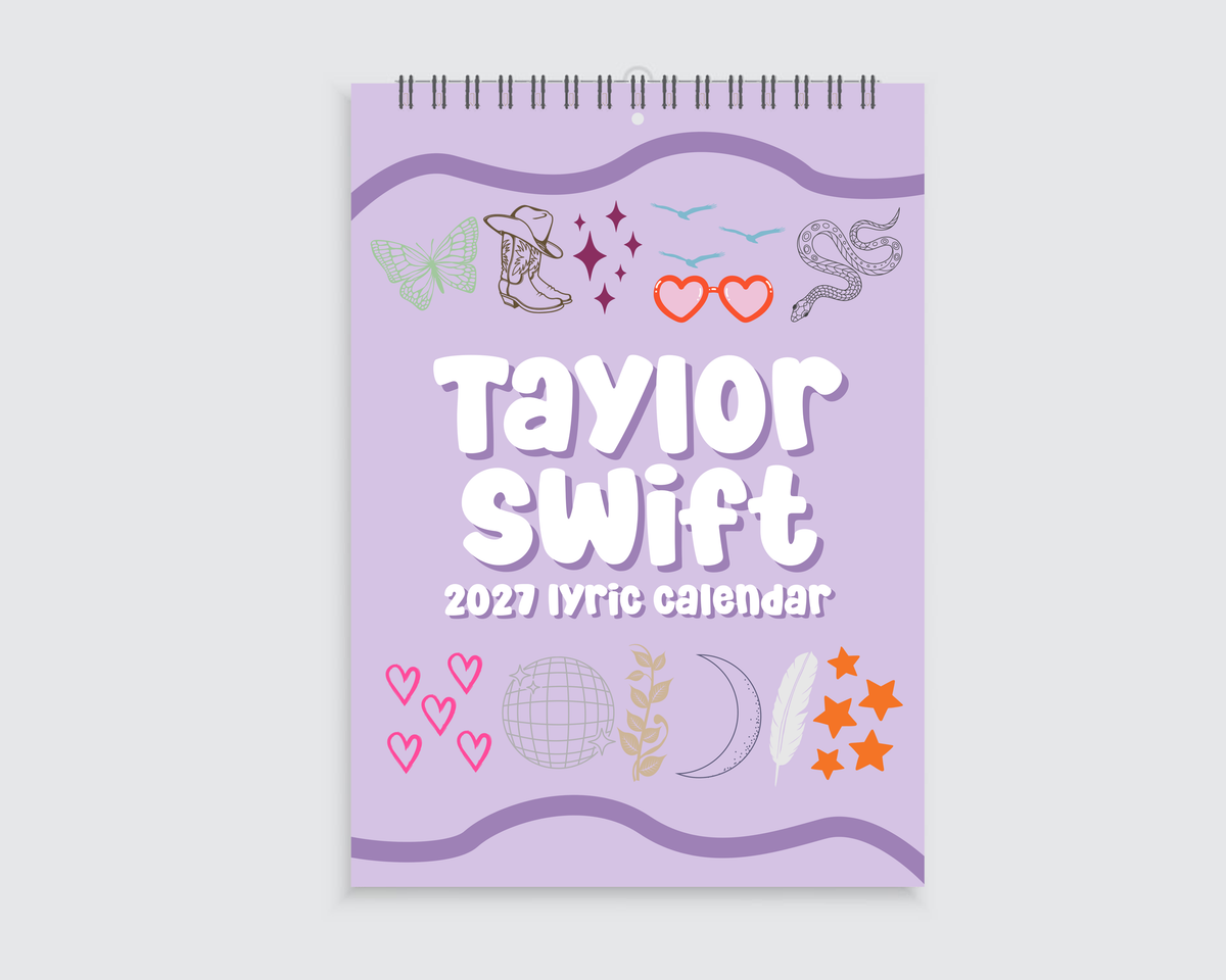 Taylor Swift Lyrics | A4 Wall Calendar 2027