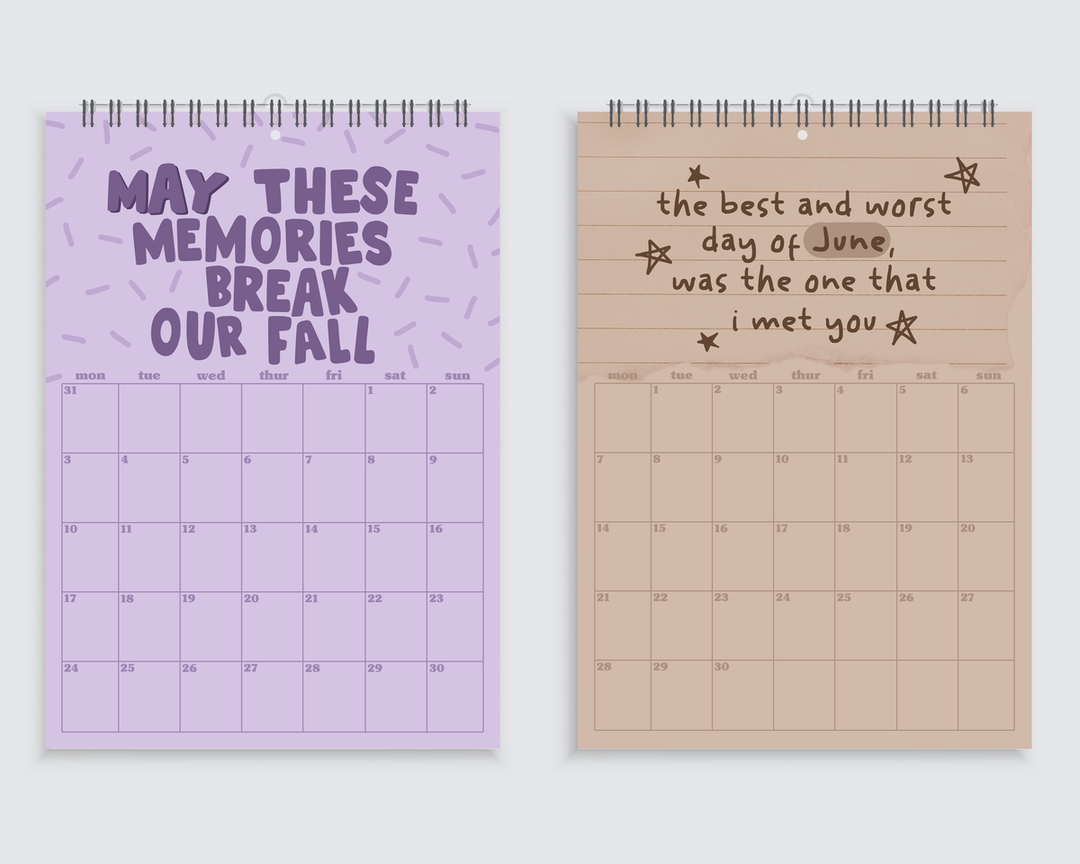 Taylor Swift Lyrics | A4 Wall Calendar 2027