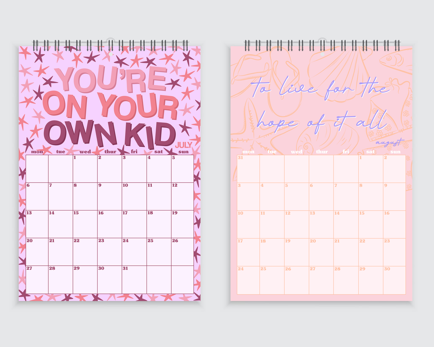 Taylor Swift 2026 Lyric Wall Calendar - A4