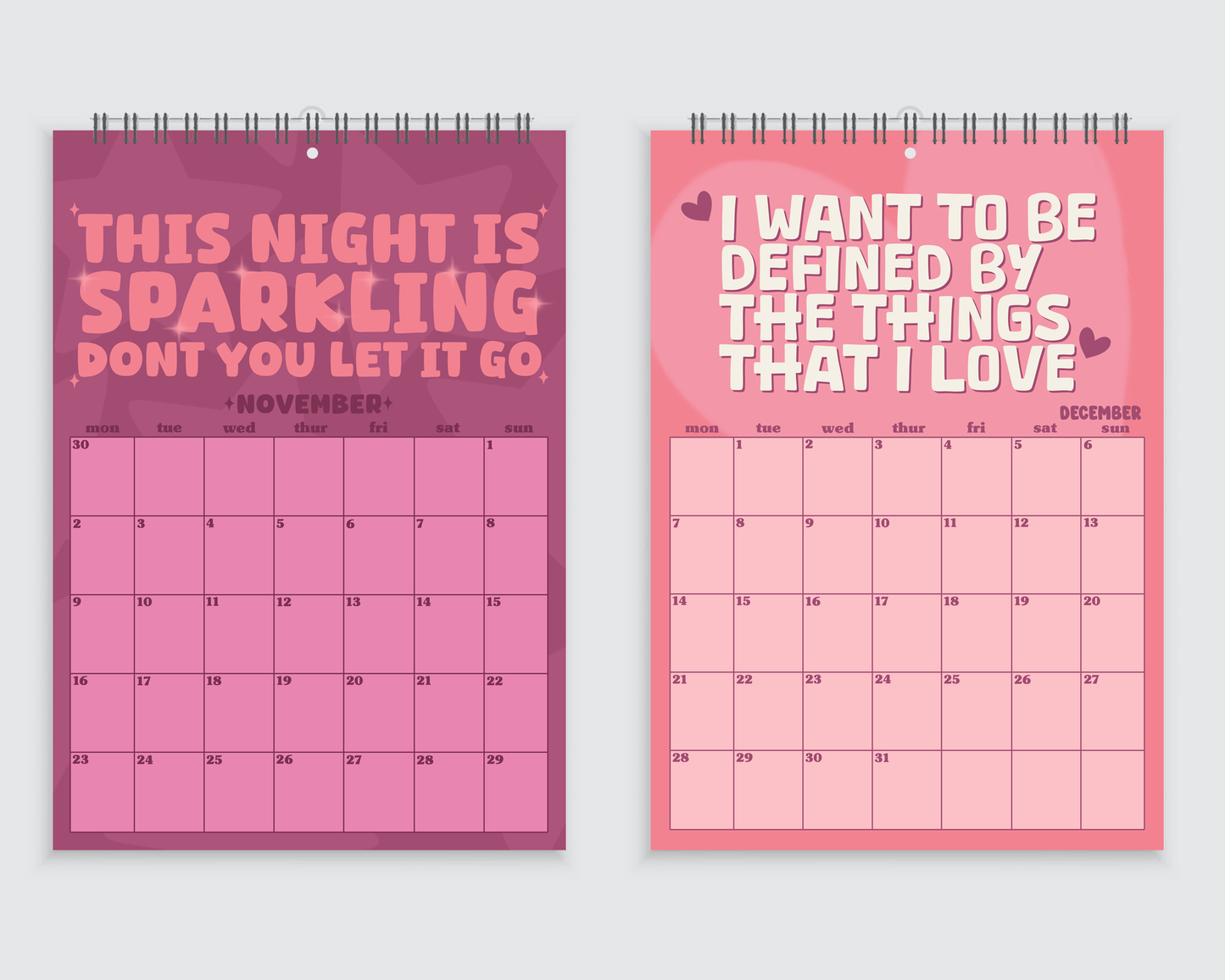 Taylor Swift 2026 Lyric Wall Calendar - A4