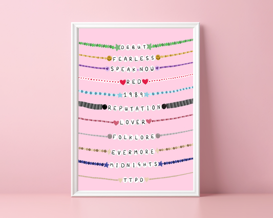 Taylor Swift Album Friendship Bracelet - Prints