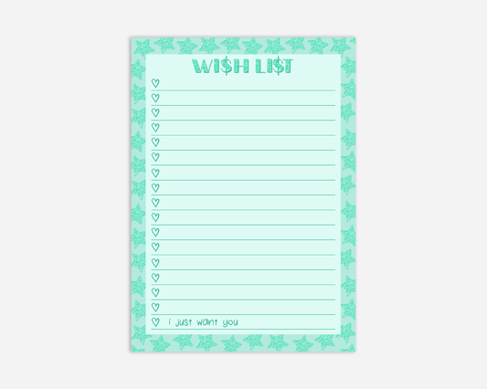WI$H LI$T - Taylor Swift A5 Notepad / To Do List - Showgirl
