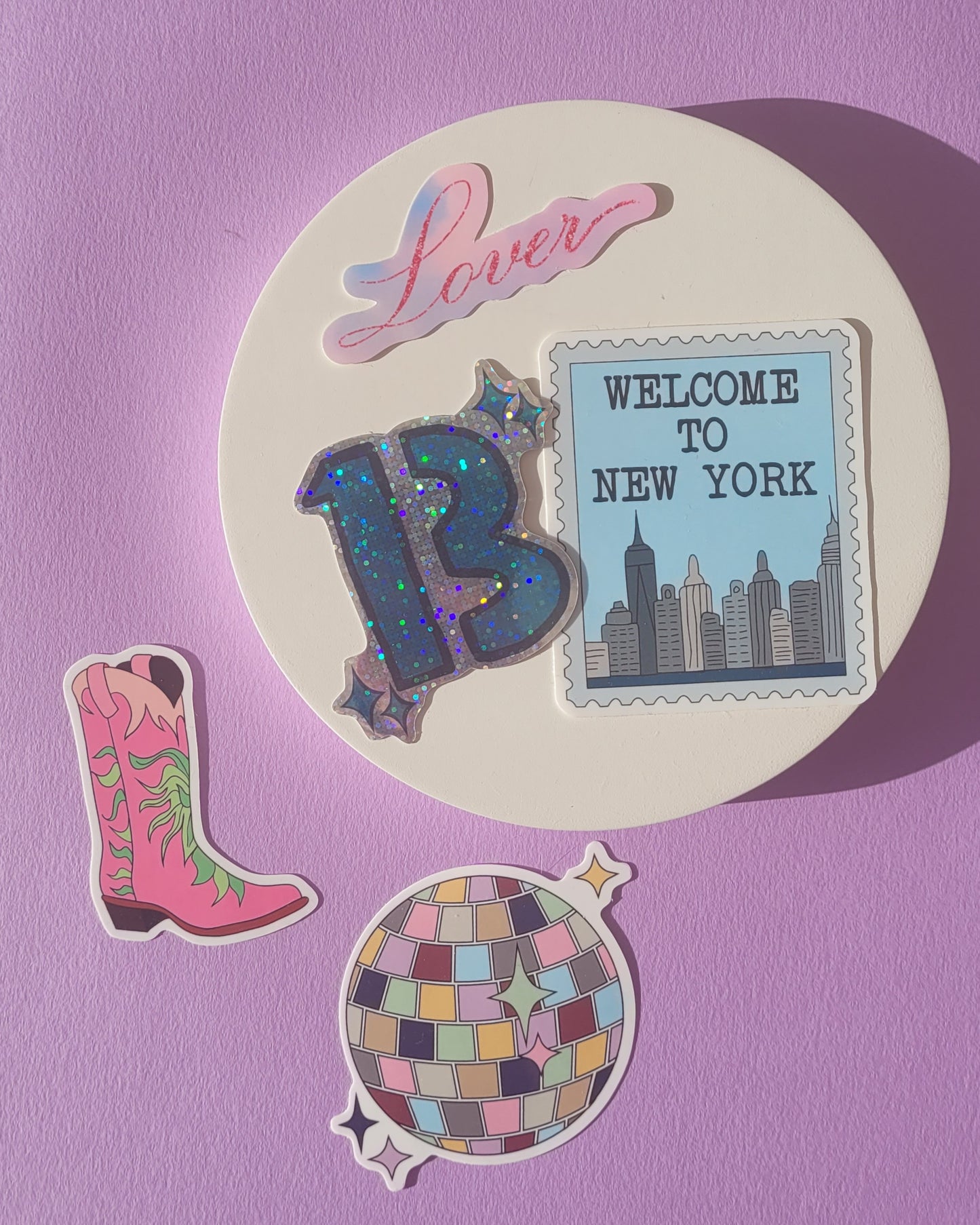 Taylor Swift ERAS Colours Disco Ball Sticker