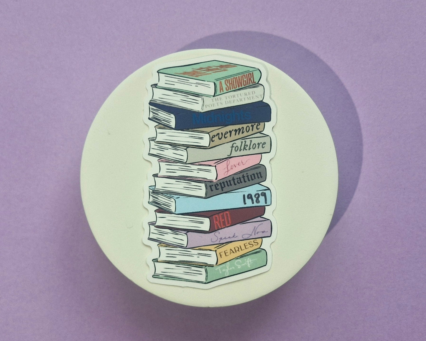 Taylor Swift Albums Book Stack | Sticker