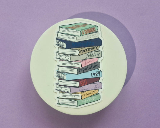 Taylor Swift Albums Book Stack | Sticker