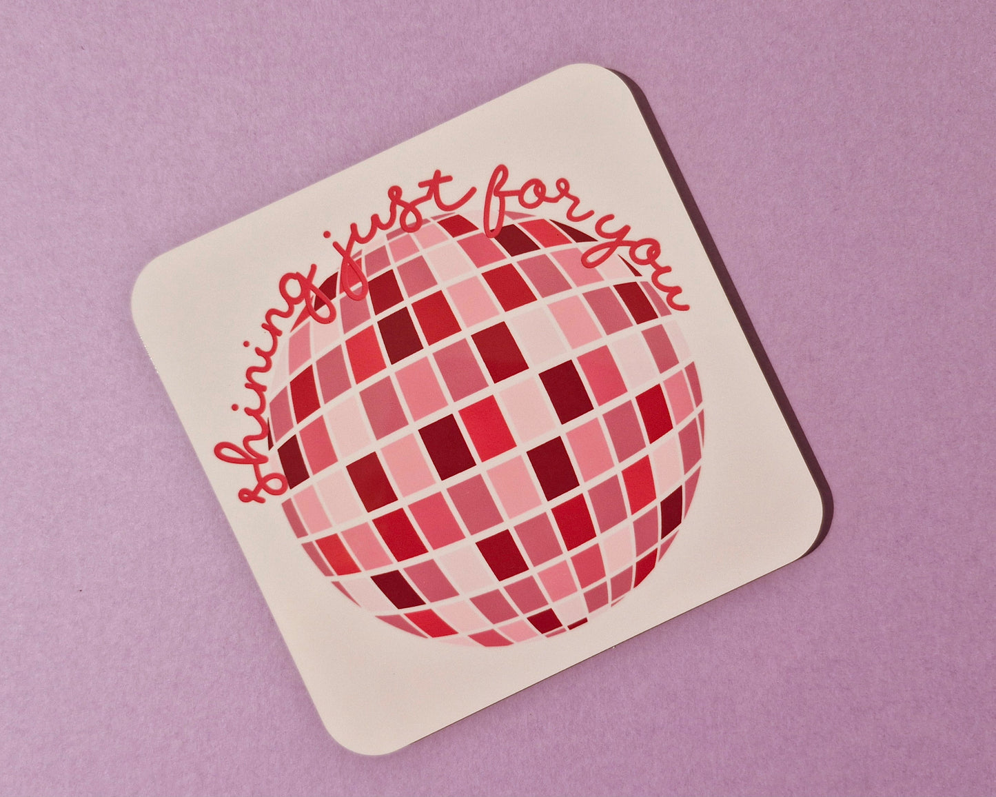 Shining Just For You - Discoball - Taylor Swift Coaster