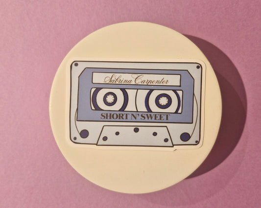 Short n' Sweet - Album Inspired Cassette Tape Sticker