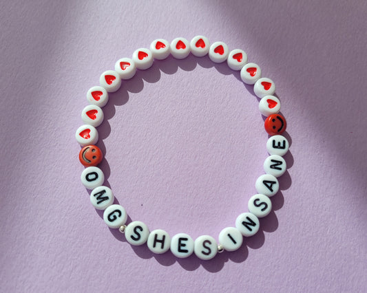 Omg She's Insane - Red - Taylor Swift Friendship Bracelet