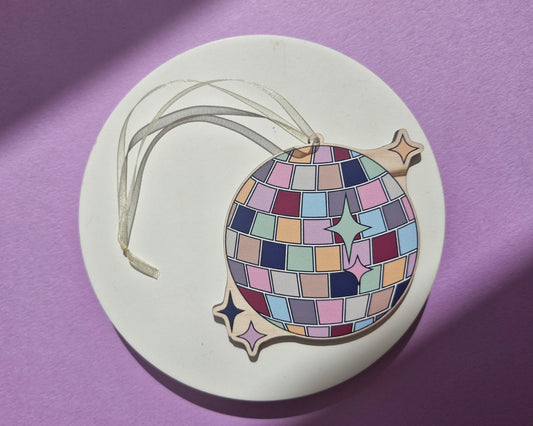 Taylor Swift ERA's Disco Ball Bauble/ Wooden Hanging Charm