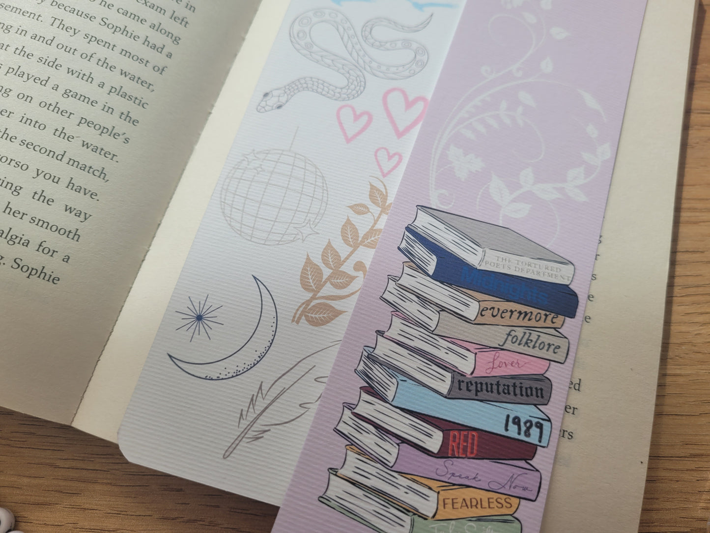 Taylor Swift Albums Book Stack Bookmark