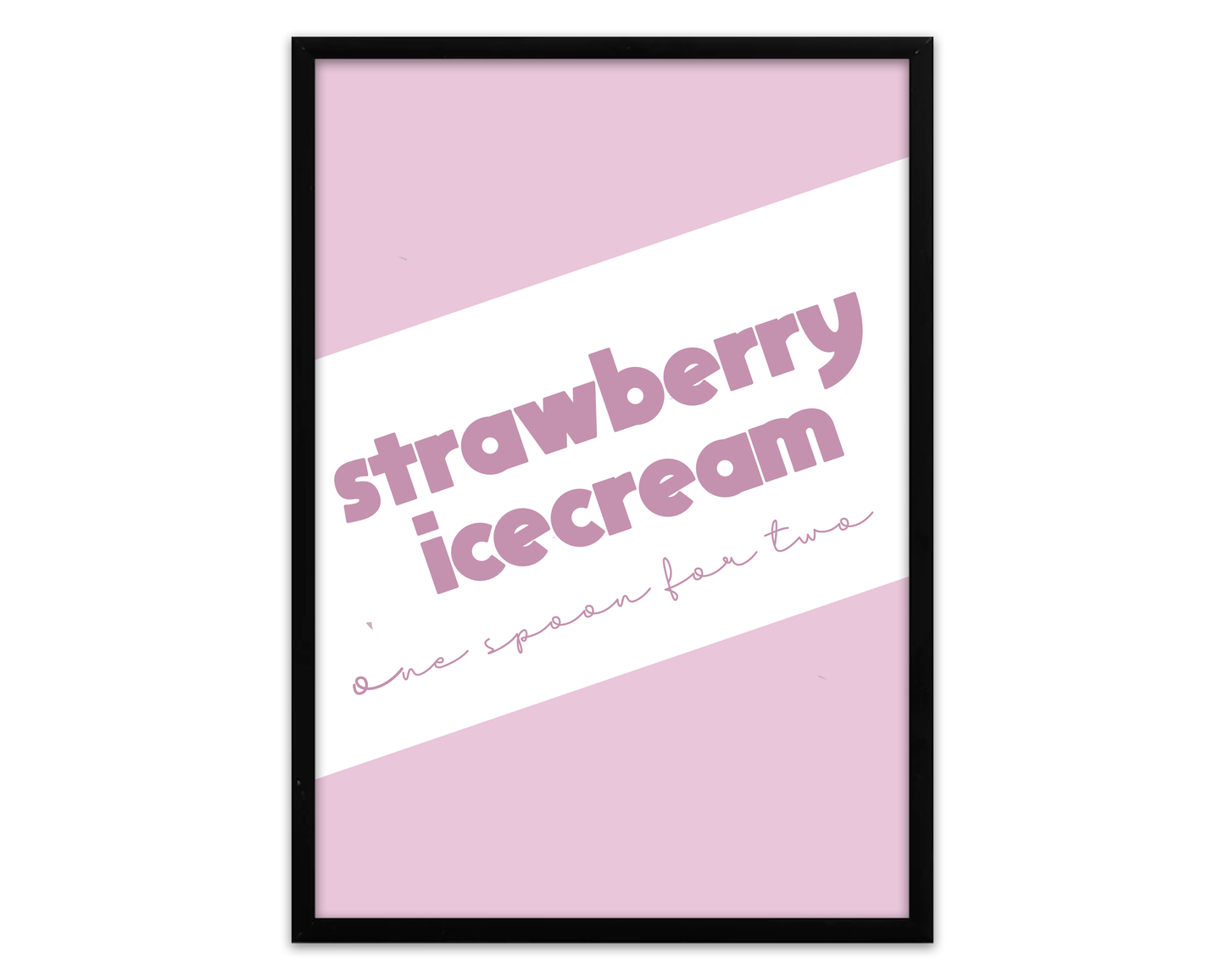 Strawberry Icecream, One Spoon For Two